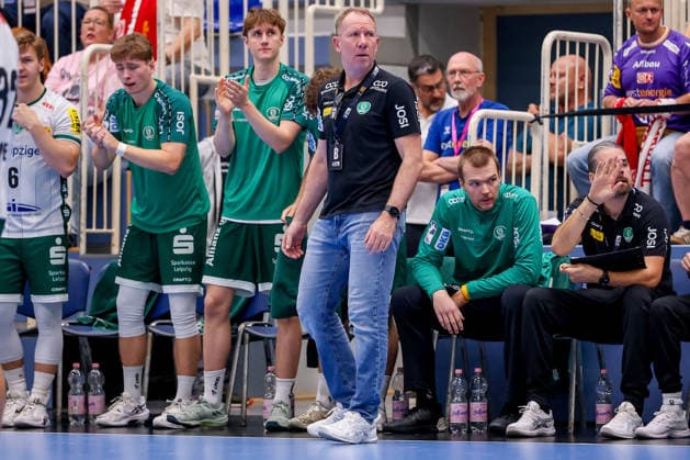 October 2, 2026, Matchday 6 of the 2nd Handball Bundesliga, TuSEM Essen vs. SC DHfK Leipzig; Coach Frank Carstens, SC DHfK Leipzig, HC NRW, Germany