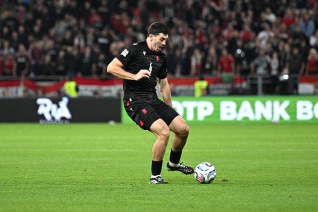IPA89231313 - Luka Lochoshvili (Georgia) during the Nations League, Matchday 3, League B Group B2, between Hungary and Georgia, on October 2, 2026, at the Puskás Arena in Budapest, Hungary  Copyright: xVincenzoxOrlando IPAxSportx xx IPA89231313