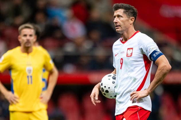 WARSAW, POLAND - OCTOBER 2: Robert Lewandowski during the UEFA Nations League Group B4 Round 3 MD1 match between Poland nad Romania at PGE Narodowy on October 2, 2026 in Warsaw, Poland --- Pilka nozna. Liga Narodow. Polska - Rumunia. (Photo by Kai Taller Arena Akcji) NEWSPIX.PL --- newspix.pl POLAND OUT! 