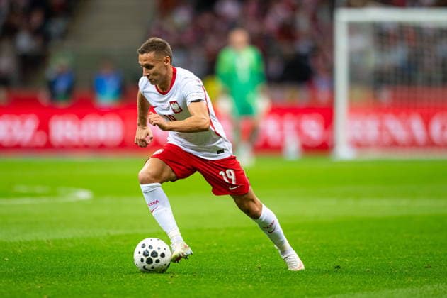 WARSAW, POLAND - OCTOBER 2: Przemyslaw Frankowski during the UEFA Nations League Group B4 Round 3 MD1 match between Poland nad Romania at PGE Narodowy on October 2, 2026 in Warsaw, Poland --- Pilka nozna. Liga Narodow. Polska - Rumunia. (Photo by Kai Taller Arena Akcji) NEWSPIX.PL --- newspix.pl POLAND OUT! 