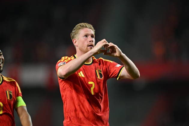 Belgium v Turkiye - UEFA Nations League LIEGE, BELGIUM - OCTOBER 02: Kevin De Bruyne (7) of Belgium celebrates after scoring a goal during the UEFA Nations League A match between Belgium and Turkiye at Maurice Dufrasne Stadium in Liege, Belgium on October 02, 2026. Mustafa Yalcin Anadolu Liege Belgium. Editorial use only. Please get in touch for any other usage.  Copyright: x2026xAnadoluxMustafaxYalcinx
