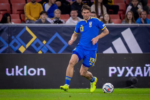 UKRAINE - NORTHERN IRELAND Illia Zabarnyi of Ukraine and Paris Saint Germain during UEFA Nations League - League B - Group B2 - Matchday 3 - football match between Ukraine and Northern Ireland. Anton Malatinsky Stadium, City Arena, Trnava, Slovakia, October 02, 2026. Photo by Branislav Racko Copyright: xx 080A9512