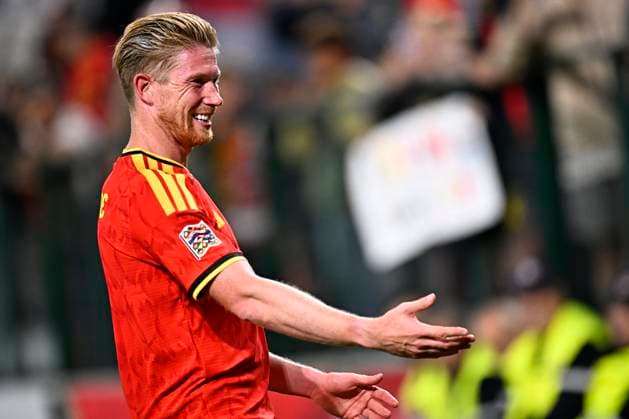 Belgium v Turkey - UEFA Nations League 2026 LIEGE, BELGIUM - OCTOBER 02 : De Bruyne Kevin forward of Belgium celebrates scoring a goal during the UEFA Nations League tournament league phase matchday 3 group A1 match between Belgium and Turkey on October 2, 2026 in Liege, Belgium, 02 10 2026 Liege Belgium  Copyright: xTomasxSiskx