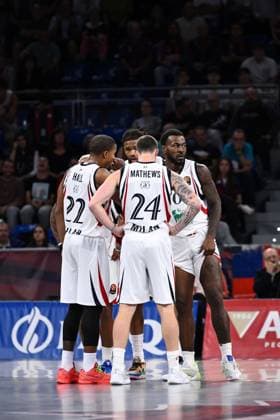 Armani Olimpia Milano team delusione Kosner Baskonia Vitoria-Gasteiz - Armani Olimpia Milano EuroLeague 2026-27 Vitoria-Gasteiz, 02 10 2026 Foto M.Ceretti Ciamillo-Castoria Vitoria-Gasteiz  Copyright: xMassimoxCerettix