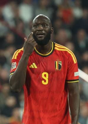 Belgium s Romelu Lukaku gestures during pictured during a soccer game between Belgian national team, Nationalteam Red Devils and Turkey, on Friday 2 October 2026 in Liege, the third game of the UEFA Nations League group stage. VIRGINIExLEFOUR  x188571088x