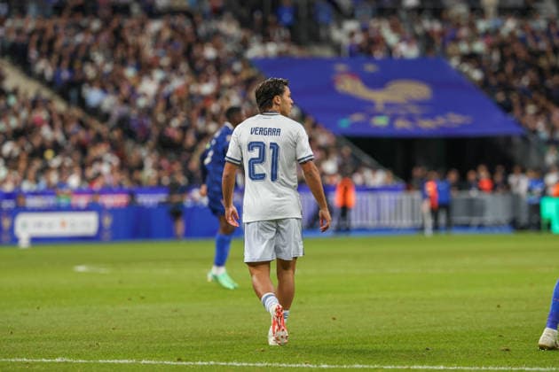 October 2, 2026, Parigi, Parigi, Francia: Antonio Vergara of Italy during the 2026 27 UEFA Nations League football match between France and Italy on October 2, 2026, at the Stade de France in Paris. 2026 27 UEFA Nations League Football Match Between France And Italy  - ZUMAs236 20261002_aap_s236_135 Copyright: xFabioxSassox