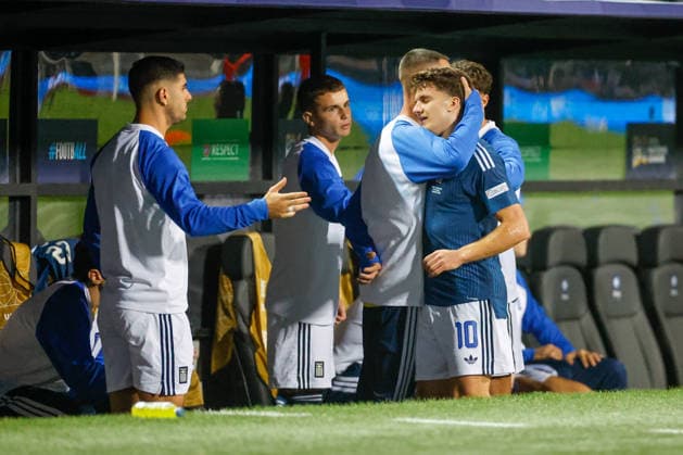 THESSALONIKI, GREECE - OCTOBER 1: Christos Tzolis of Greece during the UEFA Nations League 2026 27 Group A2 MD3 match between Greece and Netherlands at Toumba Stadium on October 01, 2026 in Thessaloniki, Greece.  Copyright: xDijksxMedia MBxMediax
