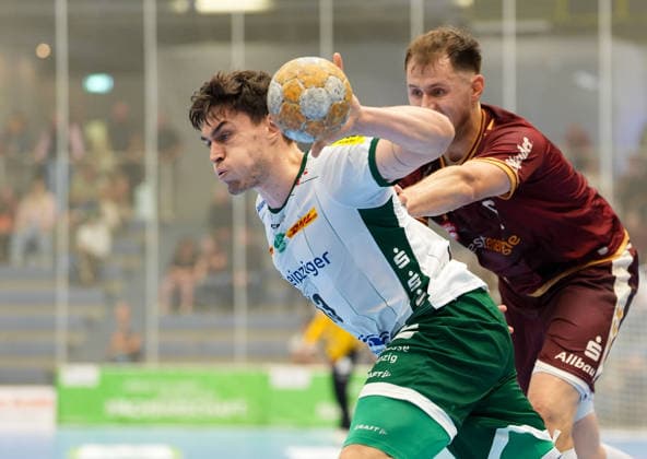 Matej Klima (SC DHfK Leipzig), 13, vs. Maximilian Hejny (TuSEM Essen), 64 GER, TuSEM Essen vs. SC DHfK Leipzig, 2nd Handball Bundesliga, Matchday 6, 2026–27 Season, Sporthalle am Hallo, Essen, October 2, 2026 TuSEM Essen vs. SC DHfK Leipzig, 2nd Handball Bundesliga, Matchday 6, 2026–27 season, October 2, 2026 Essen Copyright: xEibner-Pressefoto ScottxColemanx EP_SCN