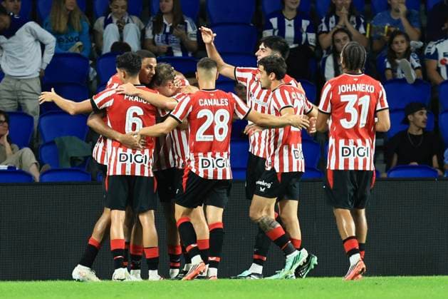ESP Euskal Herria Txapela Real Sociedad Atlético Madrid Maroan Sannadi of Athletic scores a goal and celebrates during the friendly match Euskal Herria Txapela 2026 27 between Real Sociedad and Atlético Madrid, played at Anoeta Stadium in Gipuzkoa on September 14, 2026 in Spain. Spanish Soccer Copyright: xAgenciaxLOFx