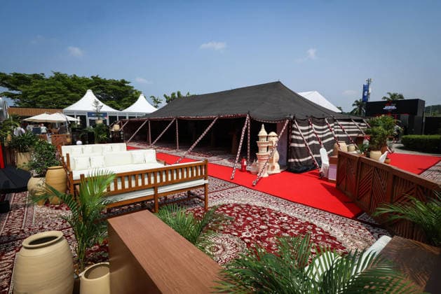 F1 - BAHRAIN GRAND PRIX IN MALAYSIA 2026 Bahrain furnitures in the paddock during the 2026 Formula 1 Bahrain Grand Prix in Malaysia, 16th round of the 2026 Formula One World Championship, WM, Weltmeisterschaft from October 2 to 4, 2026 on the Sepang International Circuit, in Sepang, Malaysia - SepangMalaysia  Copyright: xANTONINxVINCENTx
