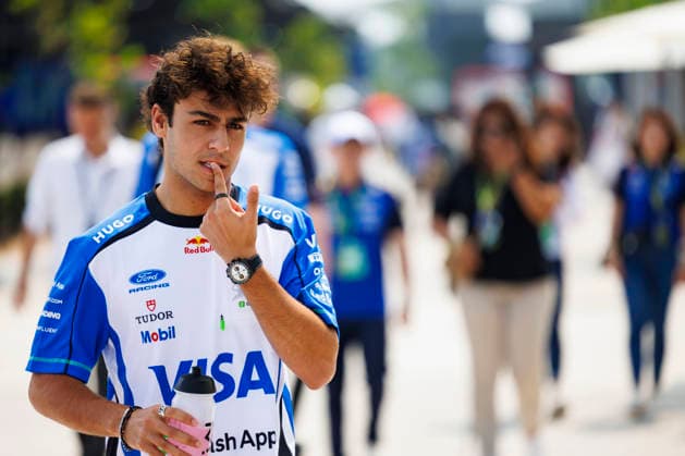 3rd October 2026; Sepang IC, Kuala Lumpur, Malaysia; Formula 1, Bahrain Grand Prix, Qualifying Day; Arvid Lindblad (41) of Great Britain and Visa Cash App Racing Bulls Formula One Team arriving StephenxBlackberry