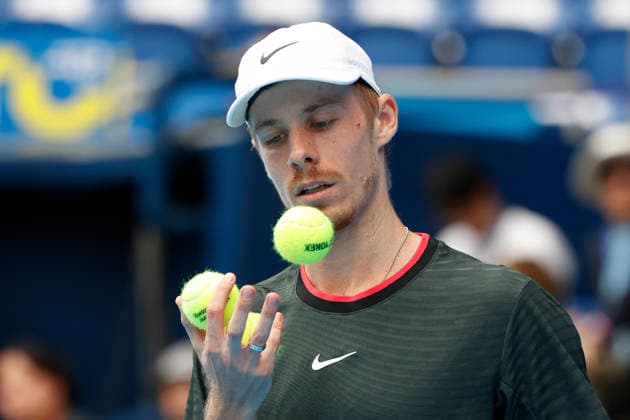 October 3, 2026, Tokyo, Japan: Denis Shapovalov (Canada) in action against Alejandro Tabilo (Chile) during their Round of 16 match at the Kinoshita Group Japan Open Tennis Championships at Ariake Colosseum in Tokyo. The tournament runs from September 29 to October 6. Shapovalov won 7-5, 3-6, 6-4. Tokyo Japan - ZUMAm191 20261003_aap_m191_003 Copyright: xRodrigoxReyesxMarinx