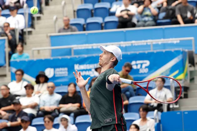 October 3, 2026, Tokyo, Japan: Denis Shapovalov (Canada) returns a shot against Alejandro Tabilo (Chile) during their Round of 16 match at the Kinoshita Group Japan Open Tennis Championships at Ariake Colosseum in Tokyo. The tournament runs from September 29 to October 6. Shapovalov won 7-5, 3-6, 6-4. Tokyo Japan - ZUMAm191 20261003_aap_m191_016 Copyright: xRodrigoxReyesxMarinx
