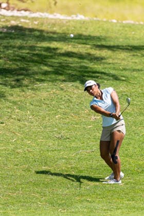 October 2, 2026, Honolulu, Hawaii, USA: TAGIRALANI LUAFALEALO makes a chip shot onto the 10th green during Round 2 of the 2026 Lotte Championship at Hoakalei Country Club, Ewa Beach, Hawaii, USA. Honolulu USA - ZUMAm310 20261002_zsp_m310_022 Copyright: xElliotxMilesx