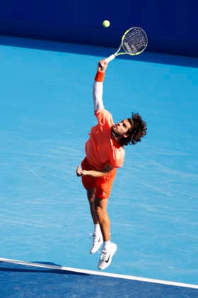 October 3, 2026, Tokyo, Japan: Carlos Alcaraz (Spain) serves against Matteo Arnaldi (Italy) during their Round of 16 match at the Kinoshita Group Japan Open Tennis Championships at Ariake Colosseum in Tokyo. The tournament runs from September 29 to October 6. Alcaraz won 7-6(6), 6-1. Tokyo Japan - ZUMAm191 20261003_aap_m191_043 Copyright: xRodrigoxReyesxMarinx