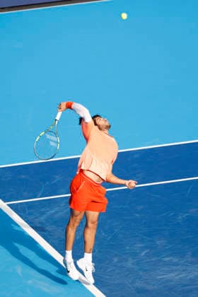 October 3, 2026, Tokyo, Japan: Carlos Alcaraz (Spain) serves against Matteo Arnaldi (Italy) during their Round of 16 match at the Kinoshita Group Japan Open Tennis Championships at Ariake Colosseum in Tokyo. The tournament runs from September 29 to October 6. Alcaraz won 7-6(6), 6-1. Tokyo Japan - ZUMAm191 20261003_aap_m191_055 Copyright: xRodrigoxReyesxMarinx