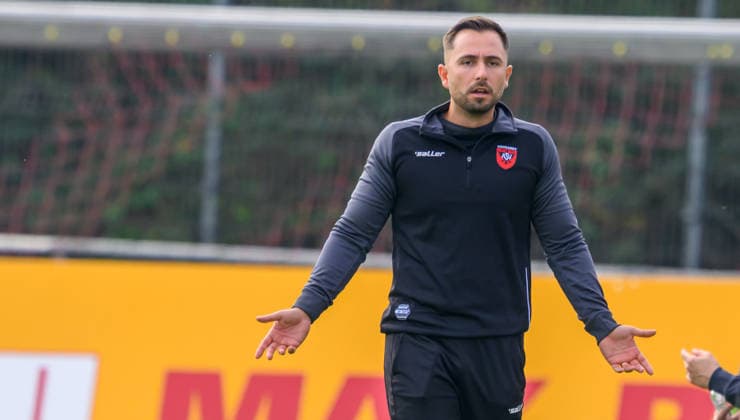 October 3, 2026 Soccer Amateur Soccer 2026–2027 Season Bayernliga Matchday 13 ASV Neumarkt vs. FC Ingolstadt February 4, FCI xwoxzix Drilon Asani, coach of ASV Neumarkt, gestures questioningly at a loss
