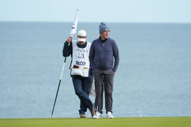 AP McCoy on the 4th green Alfred Dunhill Links Championship, Round 3, Kingsbarns Golf Links, Fife, UK, Scotland - 03 Oct 2026 United Kingdom  Copyright: xStuartxWallace Shutterstockx 17183186am