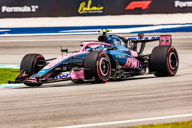 RECORD DATE NOT STATED 3rd October 2026; Sepang IC, Kuala Lumpur, Malaysia; Formula 1, Bahrain Grand Prix, Qualifying Day; Franco Colapinto (43) of Argentina and BWT Alpine Formula One Team during Free Practice 3 at the Bahrain Grand Prix StephenxBlackberry