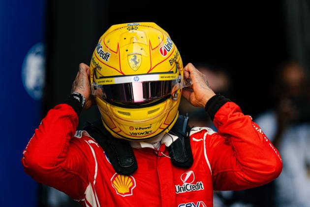 2026 Malaysian GP - Sepang Circuit - Pilots LEWIS HAMILTON (GBR) of Scuderia Ferrari HP Qualifying Parc Ferme on Saturday during the 2026 Formula 1 Gulf Air Bahrain Grand Prix in Malaysia at Sepang International Circuit on October 3, 2026. Photo by Tan Jun Da ABACAPRESS.COM Kuala Lumpur Malaysia  Copyright: xJunxDaxTan ABACAx