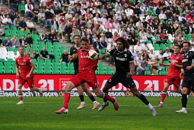 Germany Soccer Friendly Matches 2026–2027, Friendly Match: Hannover 96 vs. SC Verl at Heinz von Heiden Arena in Hannover; Scoring Chance by Benedikt Pichler (Hannover 96), 11 Copyright: xAymanxAlahmedx