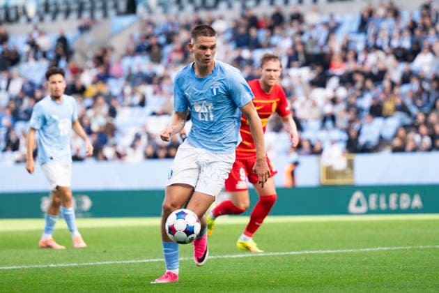 261003 Jovan Milosavljevic of Malmö FF during the friendly match between Malmö FF and FC Nordsjælland on October 3, 2026 in Malmö. Photo by Avdo Bilkanovic, BILDBYRAN COP 115 AB0391. soccer, football, fotball, friendly match, Malmö FF, FC Nordsjälland, bbeng  Copyright: AVDOxBILKANOVIC BB261003AB023