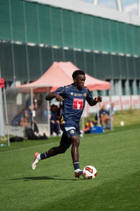 October 3, 2026, xjyhynx, Soccer Friendly Match, SC Freiburg vs. FC Lucerne, from left: Aurelio Oehlers 7, FC Lucerne dribbling past Freiburg