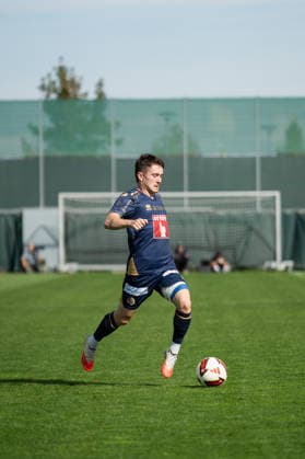 October 3, 2026, xjyhynx, Soccer Friendly Match, SC Freiburg vs. FC Lucerne, from left: Matteo Di Giusto 11, FC Lucerne dribbling past Freiburg