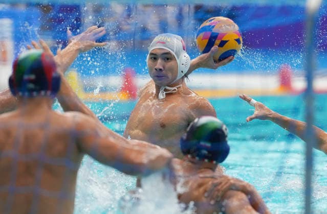 (261003) -- NAGOYA, Oct. 3, 2026 -- Cai Yuhao of China competes during the men s Water polo, Wasserball bronze medal match between China and Iran at the 20th Asian Games Aichi-Nagoya 2026 in Nagoya, Japan, Oct. 3, 2026. ) (SP)JAPAN-NAGOYA-ASIAN GAMES-WATER POLO-BRONZE MEDAL MATCH CenxYunpeng 