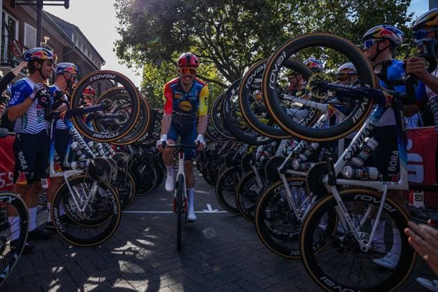 Cycling: UCI ProSeries Men s Elite 20 Sparkassen Münsterland Giro on October 3, 2026—Maximilian Richard Walscheid of Lidl Trek is honored xJRx
