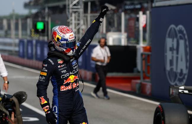Max Verstappen (NLD), Red Bull Racing Ford RB22, portrait from the 2026 Bahrain Grand Prix in Malaysia, taken during qualifying for the 2026 Formula 1 Bahrain Grand Prix in Malaysia, the 16th round of the 2026 Formula One World Championship held from October 2 to 4, 2026 at the Sepang International Circuit in Sepang, Malaysia. Photo by Jiri Krenek, Active Pictures Malaysia