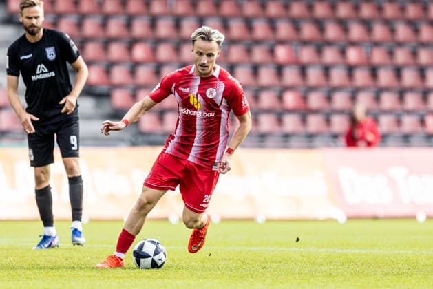 KSV Hessen Kassel vs. SSV Ulm 1846 Soccer, Regionalliga Südwest, Matchday 10, Auestadion Kassel, October 3, 26, Cutout, Single Image, Mirnes Pepic, KSV Hessen Kassel, 20, KSV Hessen Kassel vs. SSV Ulm 1846, Soccer, Regionalliga Southwest, Matchday 10, Auestadion Kassel, October 3, 2026. Photo by Lucca Fundel, Kassel, Auestadion, Hesse, Germany