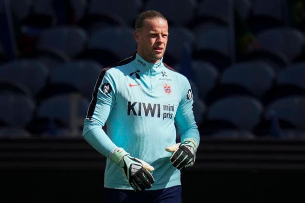 Soccer, Nations League Portugal vs. Norway, Nations League Porto, Portugal 20261003 Goalkeeper Orjan Haskjold Nyland during training at Estádio do Dragão on the day of the match against Portugal Photo: Lise Aserud, NTB Porto, Portugal EDITORIAL USE ONLY RESTRICTED USE FOR BETTING COMPANIES  Copyright: xLisexAserudx xNTBx