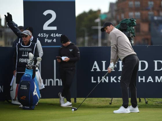 Alfred Dunhill Links Championship Ross Fisher tees off during the Alfred Dunhill Links Championship at St Andrews, St Andrews 03 10 2026 UK Newspapers OUT Copyright: xKrisxCargillx FIL-24023-0034