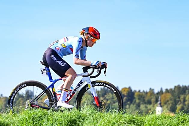 Belgium s Margot Vanpachtenbeke is pictured in action during the elite women Road Race race (130 km) at the cycling UEC Road European Championships, in Ljubljana, Slovenia Saturday 3 October 2026. The UEC Road European Championships are taking place from 02 to 07 October in Ljubljana, Slovenia. DAVIDxPINTENS  x188613302x