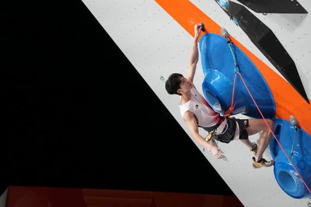 (261003) -- NAGOYA, Oct. 3, 2026 -- Lee Dohyun of South Korea competes during the men s lead final of climbing at 20th Asian Games Aichi-Nagoya 2026 in Nagoya, Japan, Oct. 3, 2026. ) (SP)JAPAN-NAGOYA-ASIAN GAMES-SPORT CLIMBING-MEN S LEAD-FINAL ZhouxMi 