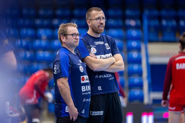 L R Steffen Birkner, HSG Blomberg Lippe, Coach; Oliver Lippert, HSG Blomberg Lippe, Team Manager (GER); HSG Blomberg Lippe vs. HC Podravka, Handball, EHF Champions League Women, Group Stage, 2026–2027 Season, October 3, 2026, GER, HSG Blomberg Lippe vs. HC Podravka, Handball, EHF Champions League Women, Group Stage, 2026–2027 Season, October 3, 2026, Blomberg Copyright: xEibner-Pressefoto JanxRollingerx EP_JSK