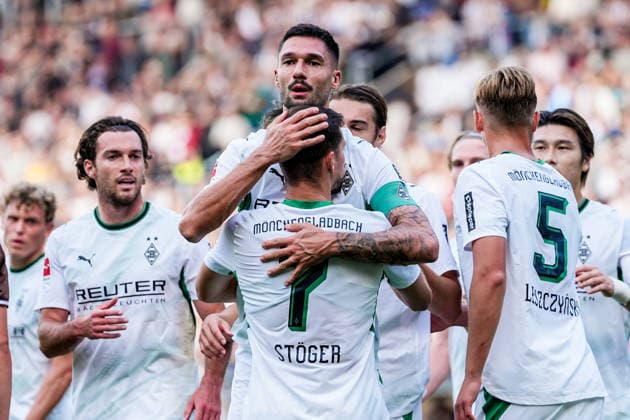Germany Soccer: 2. Bundesliga, Bundesliga, Friendly Match, 2026–27 Season, FC St. Pauli vs. Borussia Mönchengladbach, Millerntor Stadium, Hamburg; St. Pauli 1–0 Borussia Mönchengladbach (goal by Tim Kleindienst, Borussia Mönchengladbach, 11), celebration, emotion Copyright: xStefanxTrochax