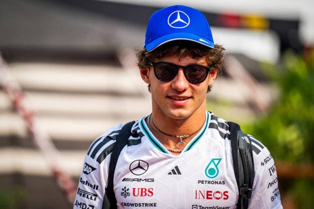 Formula 1 Gulf Air Bahrain Grand Prix in Malaysia Andrea Kimi Antonelli of Italy and Mercedes-AMG PETRONAS F1 Team is seen during Saturday practice sessions of the Formula 1 Gulf Air Bahrain Grand Prix in Malaysia 2026 at Sepang International Circuit in Sepang, Malaysia on October 3, 2026. Round 16 of 23 of the 2026 FIA Formula One World Championship, WM, Weltmeisterschaft held October 2-4, 2026, with the race relocated from Bahrain to Malaysia. Photo by Alessio De Marco ABACAPRESS.COM Sepang Selangor Malaysia  Copyright: xDexMarcoxAlessio ABACAx
