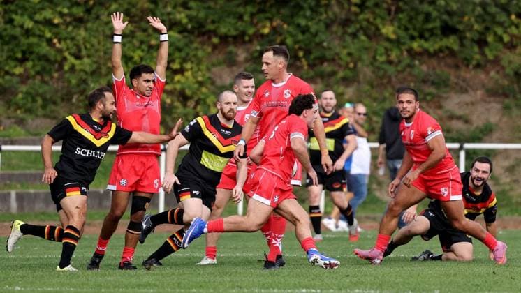 International Rugby League Match Between Germany and Malta ** FOR EDITORIAL USE ONLY ** EDITORIAL USE ONLY ** p Scenes from the international rugby league match between Germany and Malta on October 3, 2026, at the TuS Blankenstein sports field in Hattingen, North Rhine-Westphalia, Germany. Copyright ChristofxKöpsel Copyright: ChristofxKöpsel doc87vc8uws0hi44lw9bc1 ,EDITORIAL USE ONLY Copyright: ChristofxKöpsel
