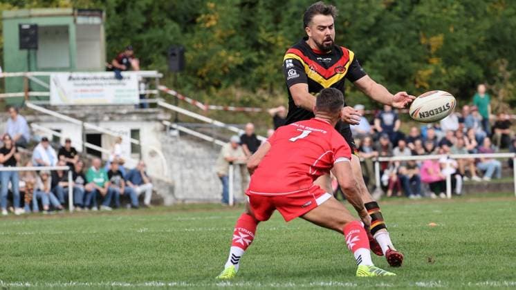 International Rugby League Match Between Germany and Malta ** FOR EDITORIAL USE ONLY ** EDITORIAL USE ONLY ** p Scenes from the international rugby league match between Germany and Malta on October 3, 2026, at the TuS Blankenstein sports field in Hattingen, North Rhine-Westphalia, Germany. Copyright ChristofxKöpsel Copyright: ChristofxKöpsel doc87vc9pjijyvmu72hbhr ,EDITORIAL USE ONLY Copyright: ChristofxKöpsel