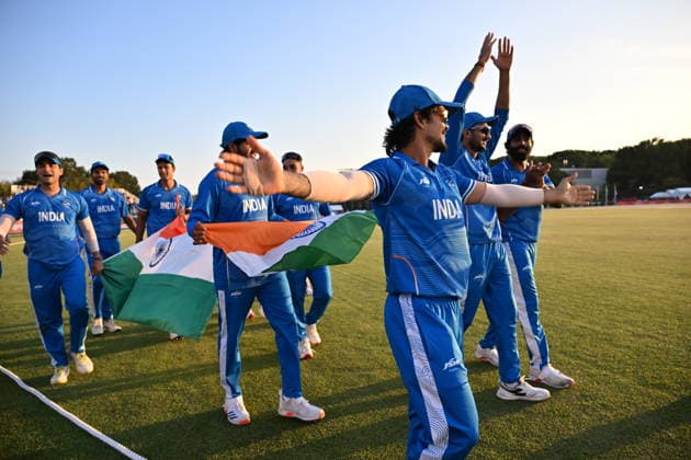 Asian Games 2026 Aichi-Nagoya, Japan Indian Men™s Cricket Team celebrating the victory over Pakistan in the Gold Medal Match held at Asian Games, Nagoya. Silver Pakistan and Srilanka Bronze. Aichi, Nagoya Japan Copyright: xSeshadrixSukumarx