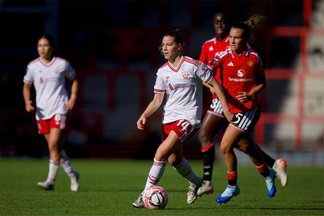 RECORD DATE NOT STATED Football - FA Women s Super League - Manchester United, ManU FC Women v Liverpool FC Women LEIGH, ENGLAND - Saturday, October 3, 2026: Liverpool FC Women s Marie Höbinger during the FA Women™s Super League match between Manchester United FC Women and Liverpool FC Women at Leigh Sports Village. (Photo by David Rawcliffe Propaganda) LEIGH Leigh Sports Village MANCHESTER ENGLAND  Copyright: xDavidxRawcliffex 2026-10-03-Man_Utd_Women_v_Liverpool_Women-043