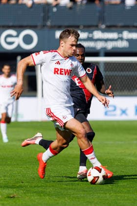 KOELN, GERMANY - OCTOBER 3, 2026: Thijs Dallinga (1. FC Köln, 27) during the friendly match between FC Viktoria Köln vs. 1. FC Köln at the Sportpark Hoehenberg on October 3, 2026 in Koeln, Germany. DFL REGULATIONS PROHIBIT ANY USE OF PHOTOGRAPHS AS IMAGE SEQUENCES AND OR QUASI-VIDEO. Nordrhein-Westfalen Germany Copyright: xLeahxKohringx