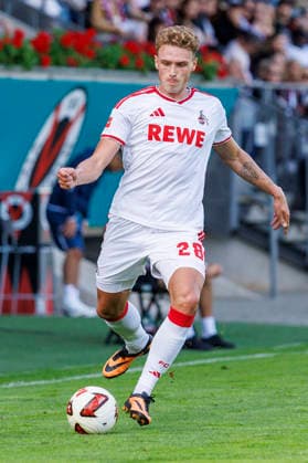 KOELN, GERMANY - OCTOBER 3, 2026: Sebastian Sebulonsen (1. FC Köln, 28) during the friendly match between FC Viktoria Köln vs. 1. FC Köln at the Sportpark Hoehenberg on October 3, 2026 in Koeln, Germany. DFL REGULATIONS PROHIBIT ANY USE OF PHOTOGRAPHS AS IMAGE SEQUENCES AND OR QUASI-VIDEO. Nordrhein-Westfalen Germany Copyright: xLeahxKohringx
