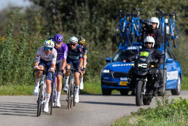 Cycling UCI ProSeries Men s Elite 20 Sparkassen Münsterland Giro on October 3, 2026 The breakaway group with Kelland O Brien (Team Jayco AlUla), Samuele Zoccarato (MBH Bank CSB Telecom), Ward Vanhoof (Team Flanders Baloise), Samuel Leroux (TotalEnergies), Arno Wallenborn (Team Lotto Kern Haus Outlet Montabaur), NoÃ Ury (Team Storck MRW Bau) xJRJPGx