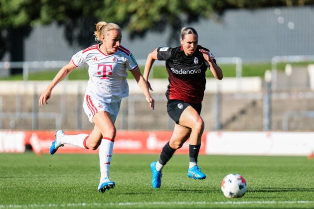 Google Pixel Women s Bundesliga 1 FC Cologne SC Freiburg October 3, 2026 Pauline Bremer (FC Cologne, No. 9) in a tackle with Alina Axtmann (SC Freiburg, No. 3) Google Pixel Women s Bundesliga 1 FC Cologne SC Freiburg Cologne, Franz Kremer Stadium October 3, 2026 DFB regulations prohibit any use of photographs as image sequences and or quasi-video Copyright: xBEAUTIFULxSPORTS Freisenx