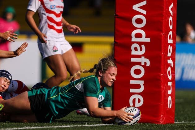 Women s International Test Match, Virgin Media Park, Cork 3 10 2026 Ireland vs Japan Ireland s Alana McInerney scores her side s sixth try on her debut Alana McInerney scores her side s sixth try on her debut 3 10 2026  Copyright: xx BB3_1439