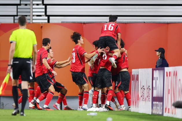 South Korea team group, Mannschaftsbild, Totale (KOR), OCTOBER 3, 2026 - Football Soccer : Men s Final match between Japan 0-1 South Korea at Toyota Stadium during the Asian Games Aichi-Nagoya 2026 in Aichi, Japan.  aflo_352953449 NaokixMoritax