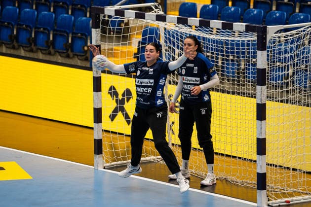 HSG Blomberg Lippe (GER) vs. HC Podravka (CRO), Handball, EHF Champions League Women, Group Stage, October 3, 2026, 2026–2027 Season, Lemgo Lara Lepschi HSG Blomberg Lippe, 27 during warm-ups at the Lemgo Phoenix Contact Arena, Germany